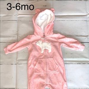 🔥🔥 SALE Carters Pink fleece jumpsuit